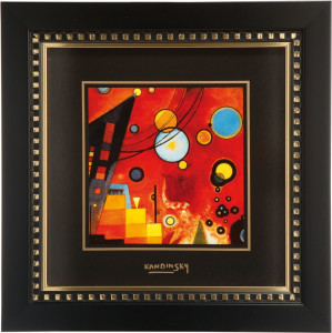 10651622 Goebel Картина "Тяжелый кpасный" Фарфор