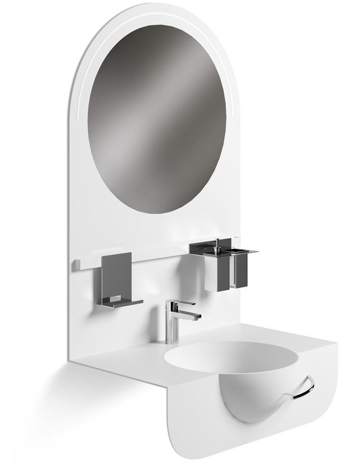 GES Group Моноблочная общественная раковина из массива с зеркалом sun-id-1349358 - Вид №1