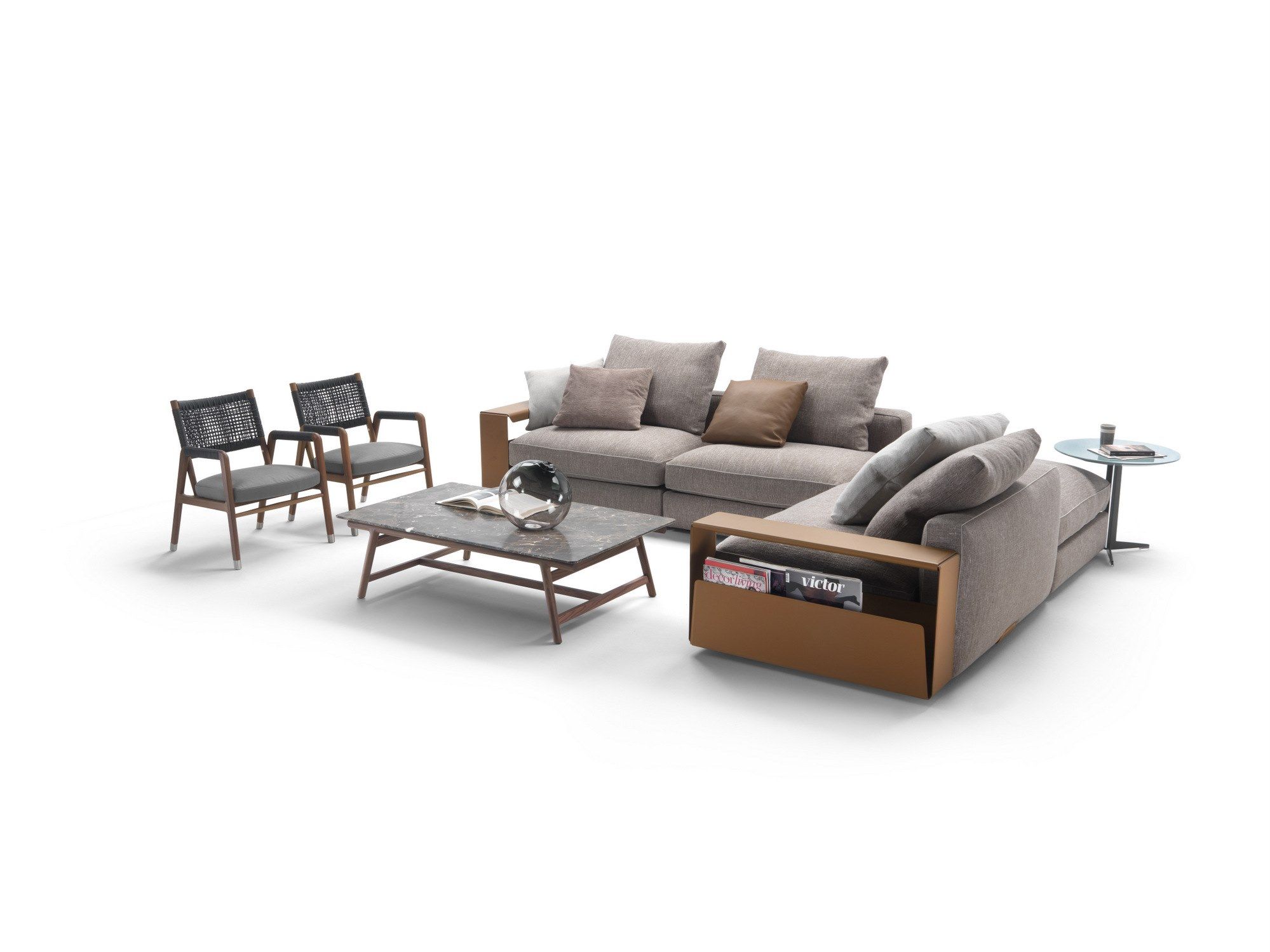 Угловой диван из ткани Flexform Harper ARCH-00029402 - Вид №7