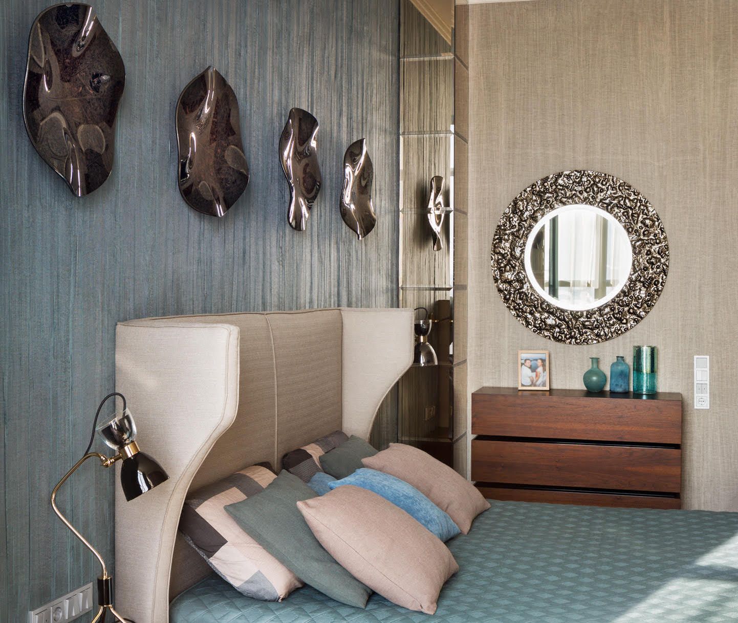 Круглое настенное зеркало с рамкой PlusObject CIRCLE ARCH-00129786 - Вид №4