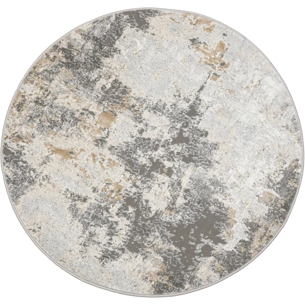 Ковер полипропилен Serenity D742 ø160 см цвет серый 82739369 STLM-2156882  - Вид №1