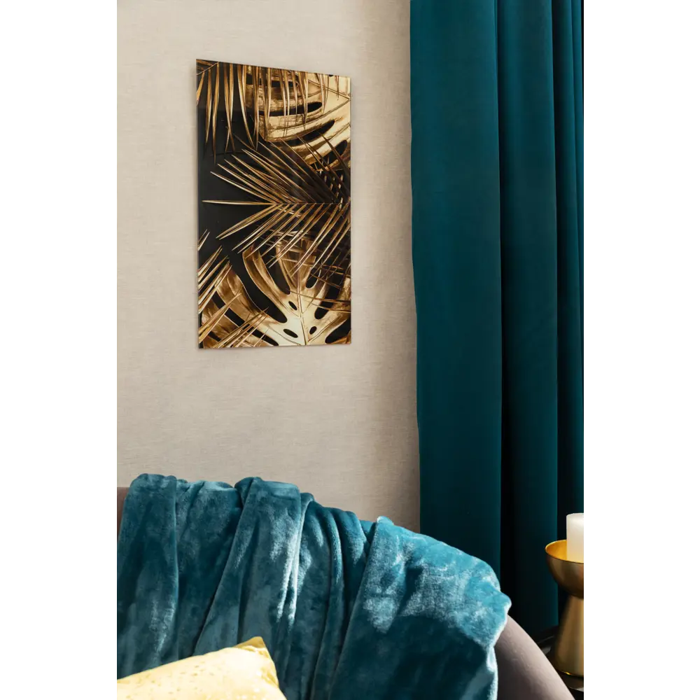 Картина на стекле "Золотая пальма 2" 30x50 см 82882472 STLM-2120749 Santreyd  - Вид №5