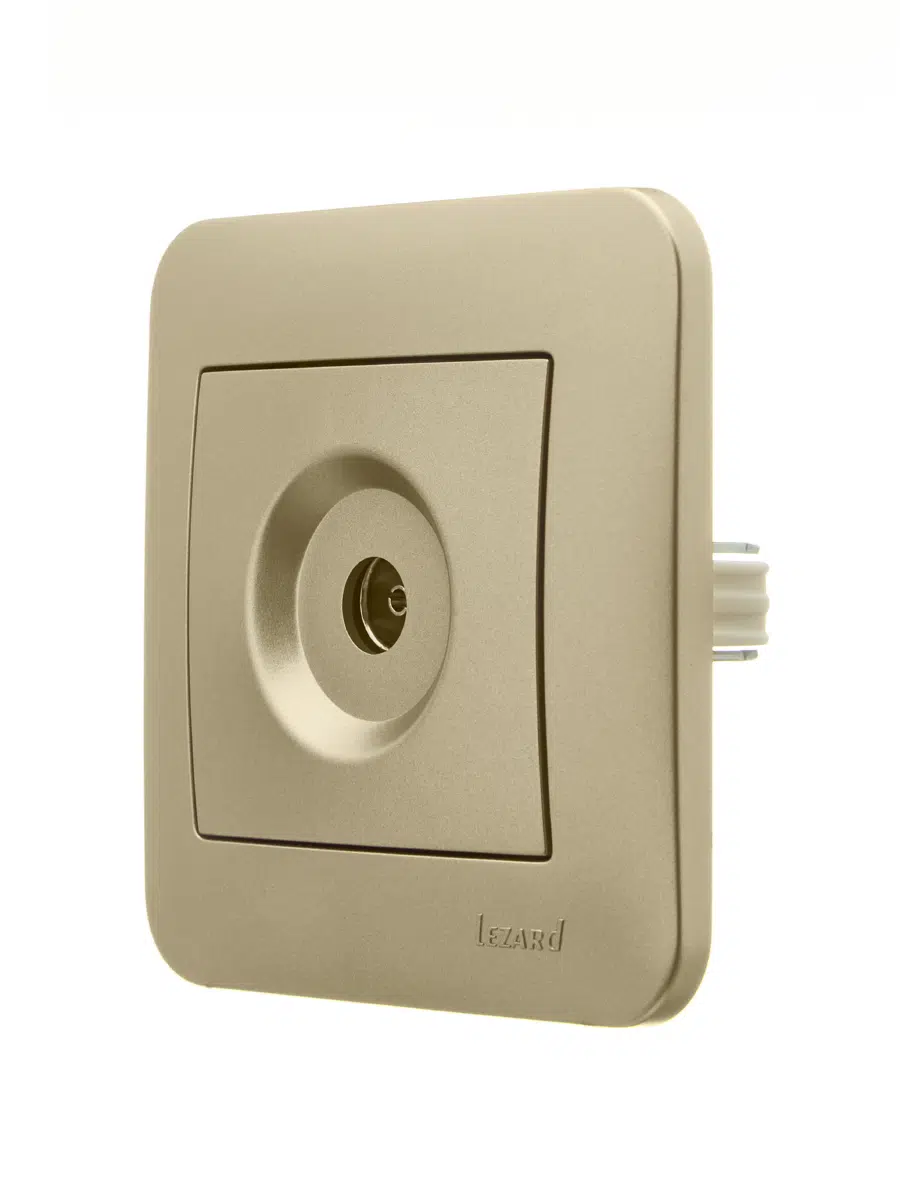 ASTI Розетка ТВ проходная золото LEZARD 7081-3636-129 - Вид №3