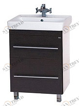 Тумба Елена-60 2 ящ. ВЕНГЕ направ. с доводчиком с раков. Дрея Q 60 MISTY 231234