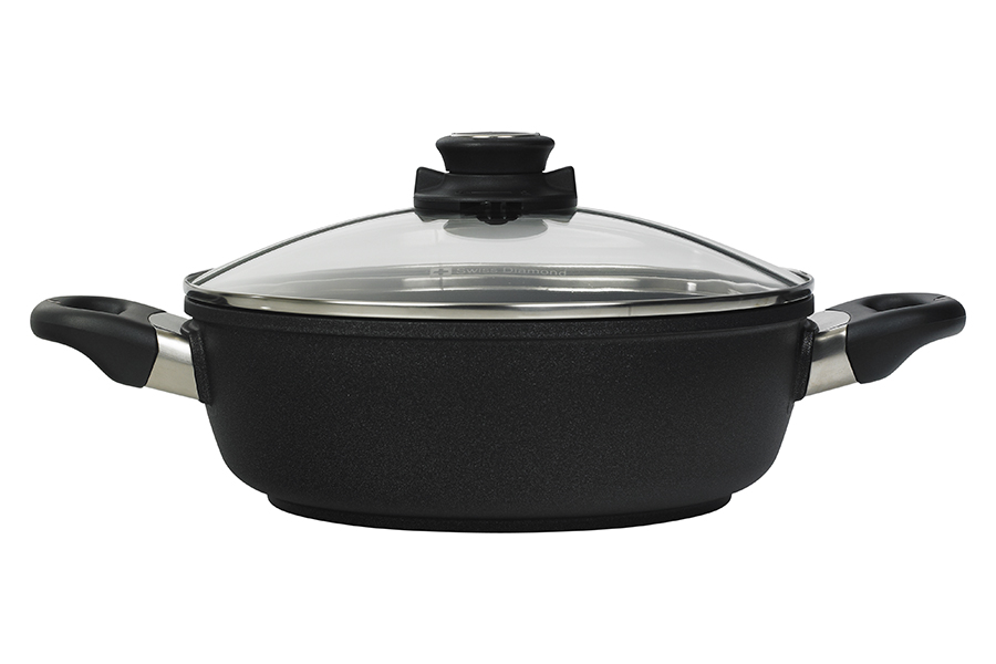 Сотейник индукционный Swiss Diamond со стеклянной крышкой, две ручки, Ø24 см XD6824IC - Вид №3