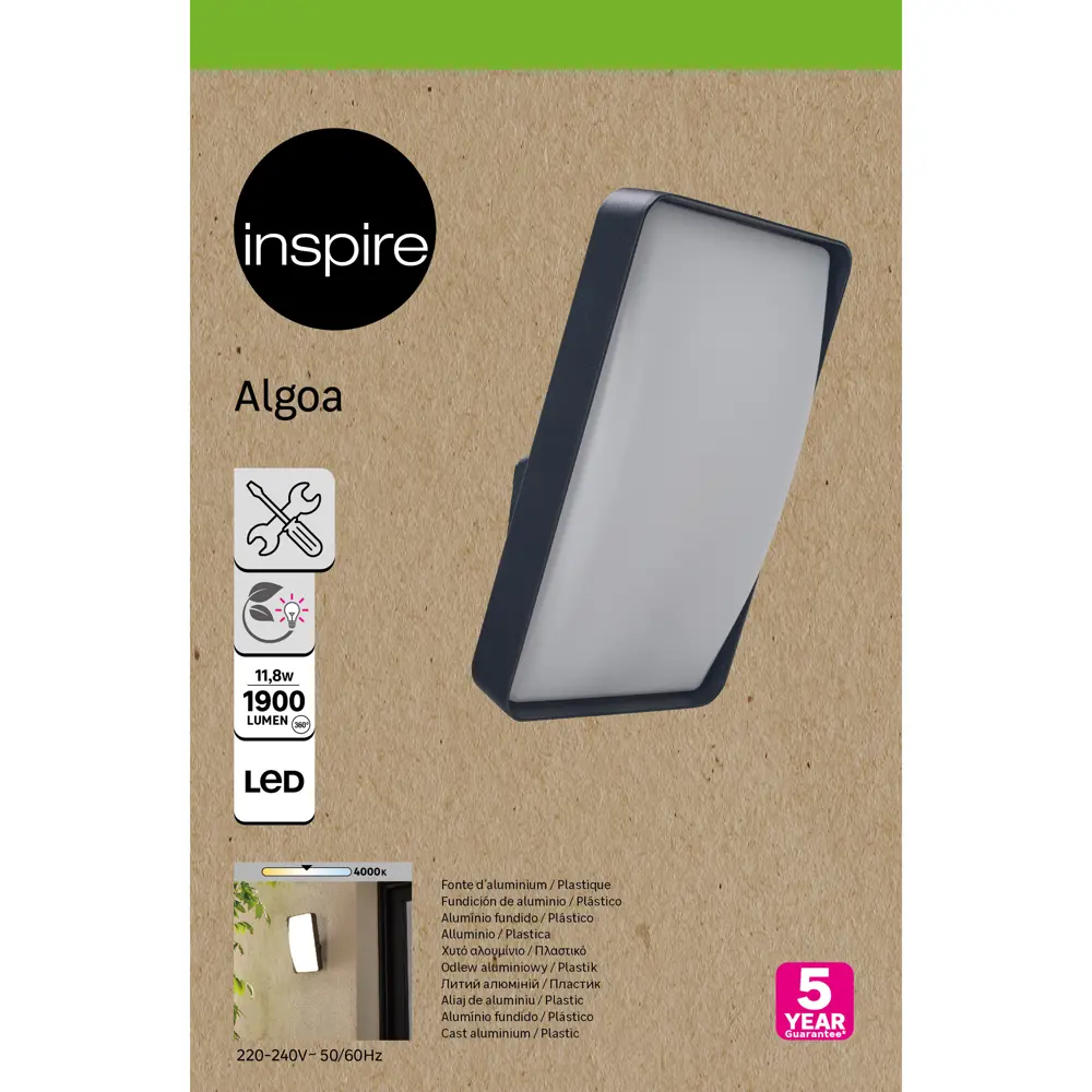 INSPIRE Algoa — уличный светодиодный светильник серого цвета 84692985 STLM-0934780 - Вид №5