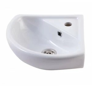 Угловой, Умывальник Подвесная раковина настенная овальная ROSA УГЛОВОЙ белая