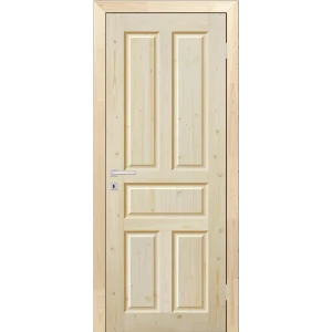 Дверь межкомнатная глухая Кантри 60x200 см без покрытия цвет натуральный без замка, без петель