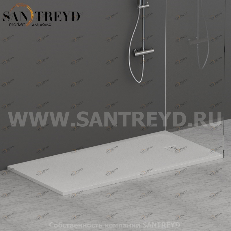 DR16080501 Душевой поддон 160х80 см цвет Белый бархат Globo DOCCIASMART Италия Ceramica Globo