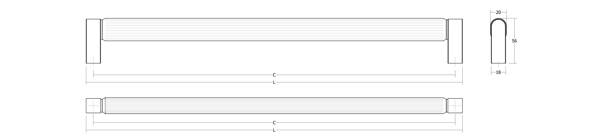 Мебельная ручка / алюминиевая ручка Viefe Brooklyn ARCH-00142122 - Вид №8