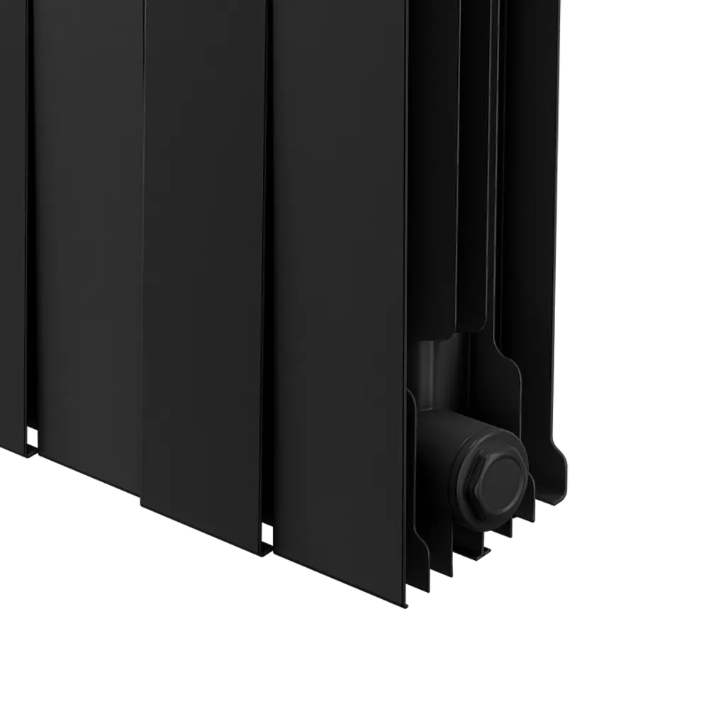 Радиатор секционный Royal Thermo Pianoforte 200/100 14 секций боковое подключение биметалл черный STLM-2164681 - Вид №5