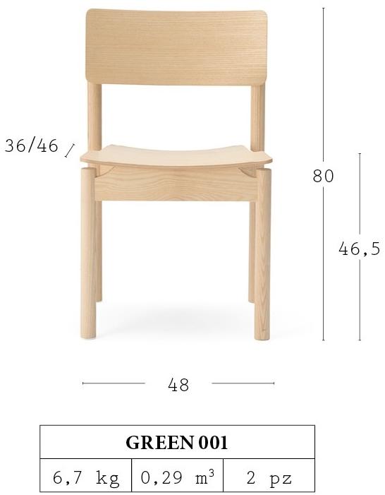 Billiani Стул ясеня Green 001 - Вид №4
