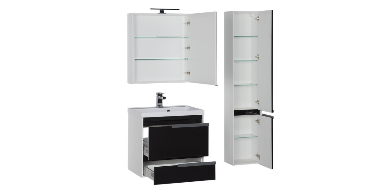 Комплект мебели Aquanet Тиволи 70 черный 00180569 - Вид №2