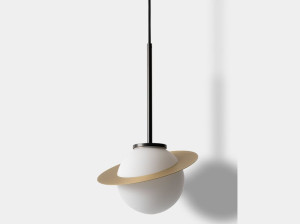 Светодиодный подвесной светильник из матового стекла и металла