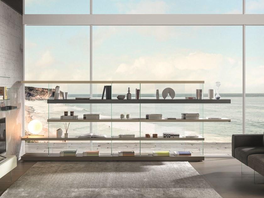 Lago Самонесущий открытый книжный шкаф из дерева и стекла Air sun-id-1401620 - Вид №9