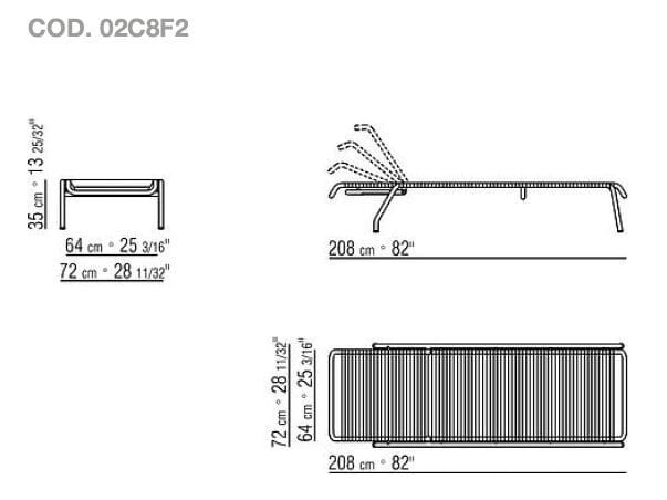 Веревочная Садовая кровать с колесами Flexform Calipso ARCH-00053361 - Вид №7