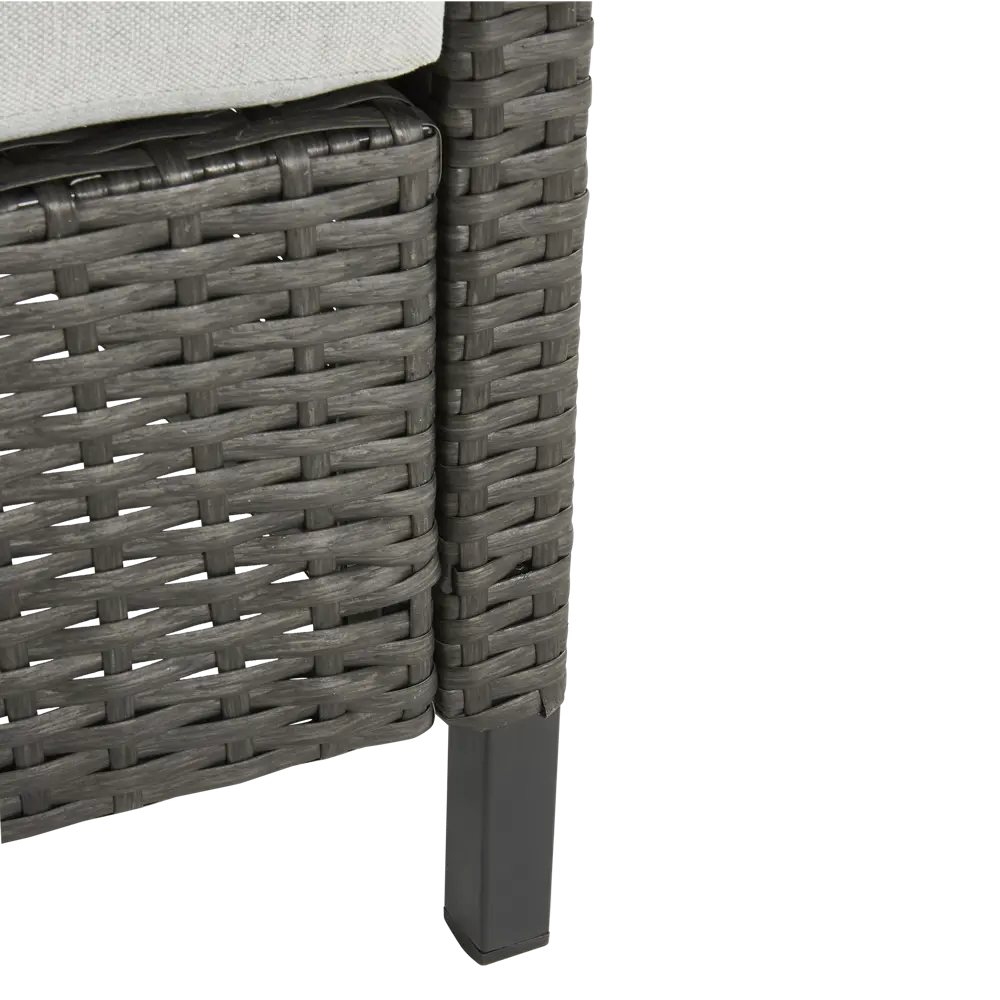 Секция угловая Naterial Noa Fix 68x62x68 см, искусственный ротанг, серый/черный Товар без серии STLM-2054200 - Вид №8