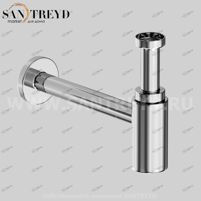 RA050CR Круглый сифон 5 см хромированный Globo ACCESSORIES Италия Ceramica Globo