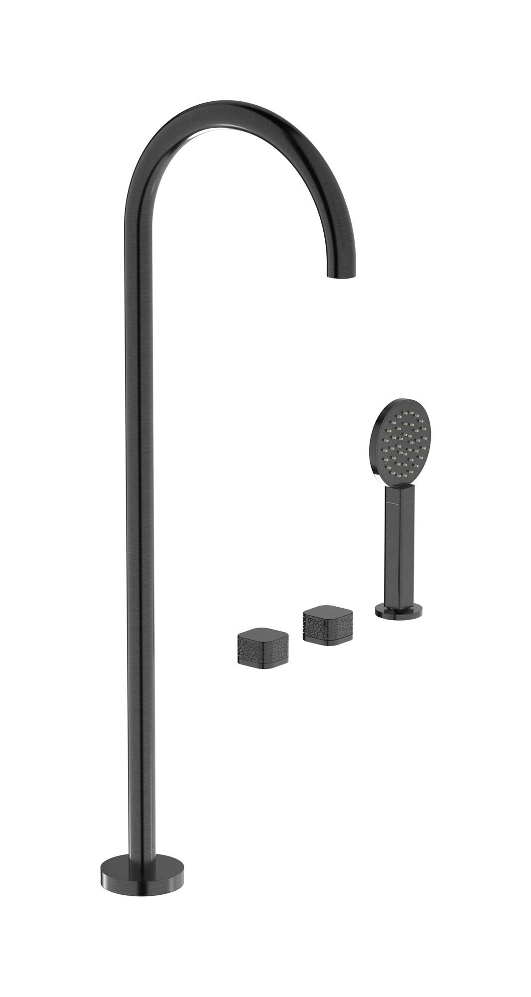 Смеситель для ванны с 4 отверстиями и ручным душем IB гелий ARCH-00026037 - Вид №11