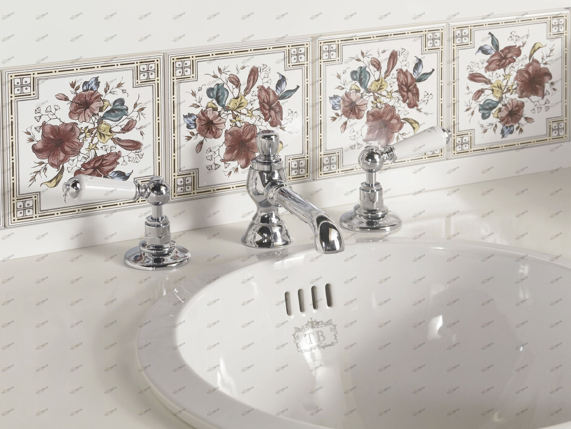 Traditional bathrooms TRADITIONAL Nostalgie Einbauwaschtisch rund CS-TB-12