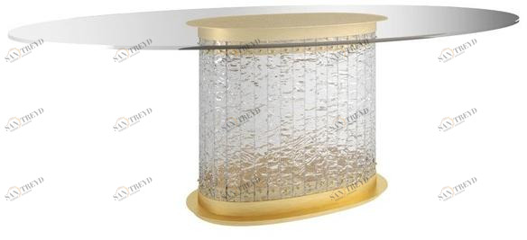 MARIONI Овальный хрустальный стол Howard 02713