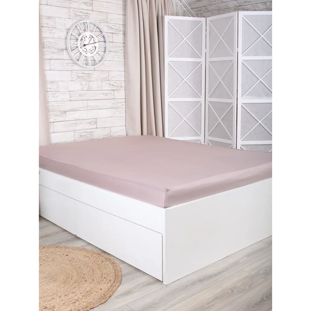 Простыня евро Mona Liza Premium 200x220 см сатин на резинке капучино 82493877 STLM-2136775 Santreyd  - Вид №4