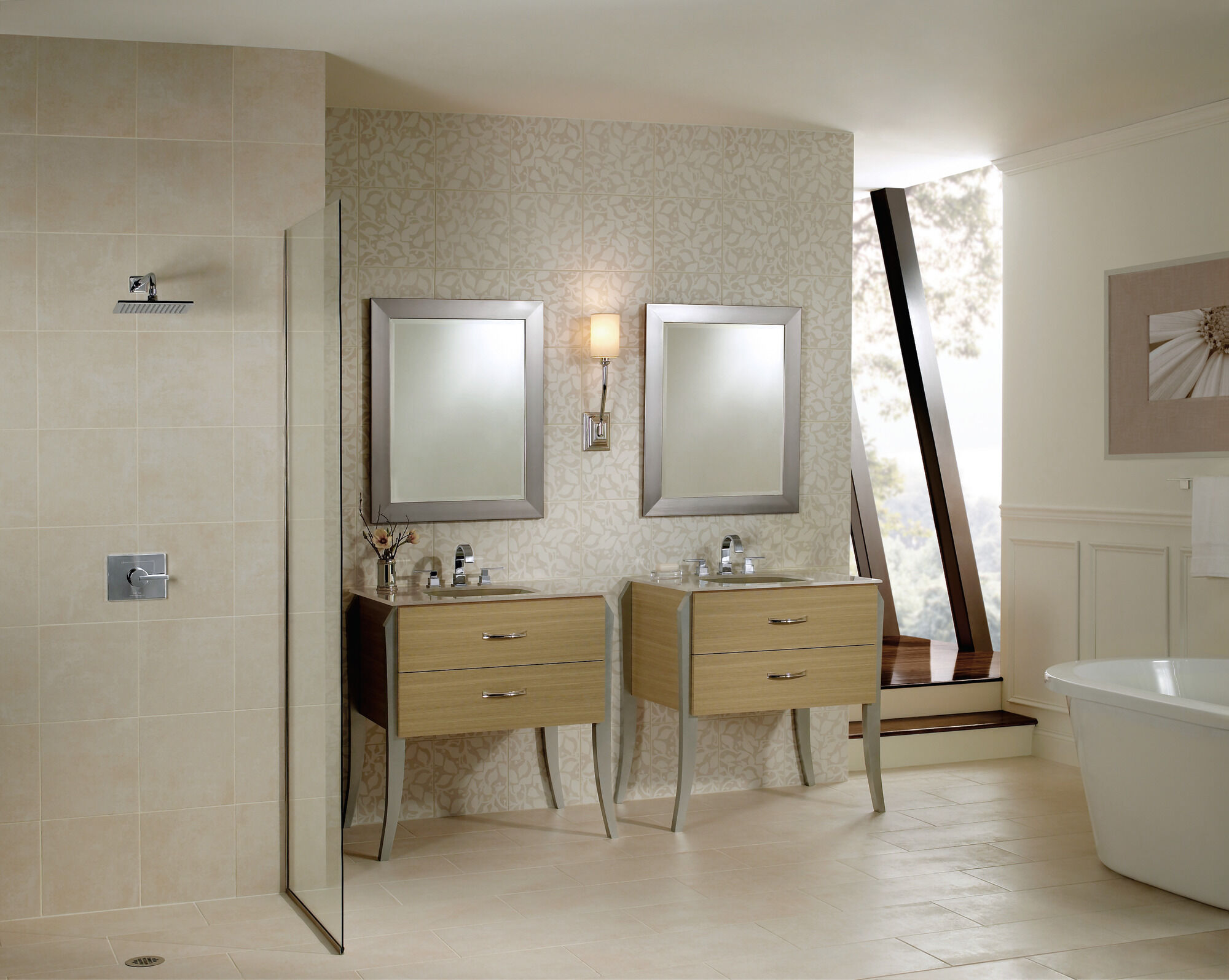 3553LF Смеситель для ванной комнаты с двумя ручками Delta Faucet Vero Хром - Вид №4