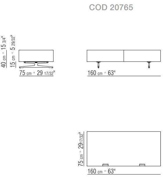 Flexform Низкий журнальный столик из красного дерева с отделением для хранения вещей Piuma sun-id-1454140 - Вид №3