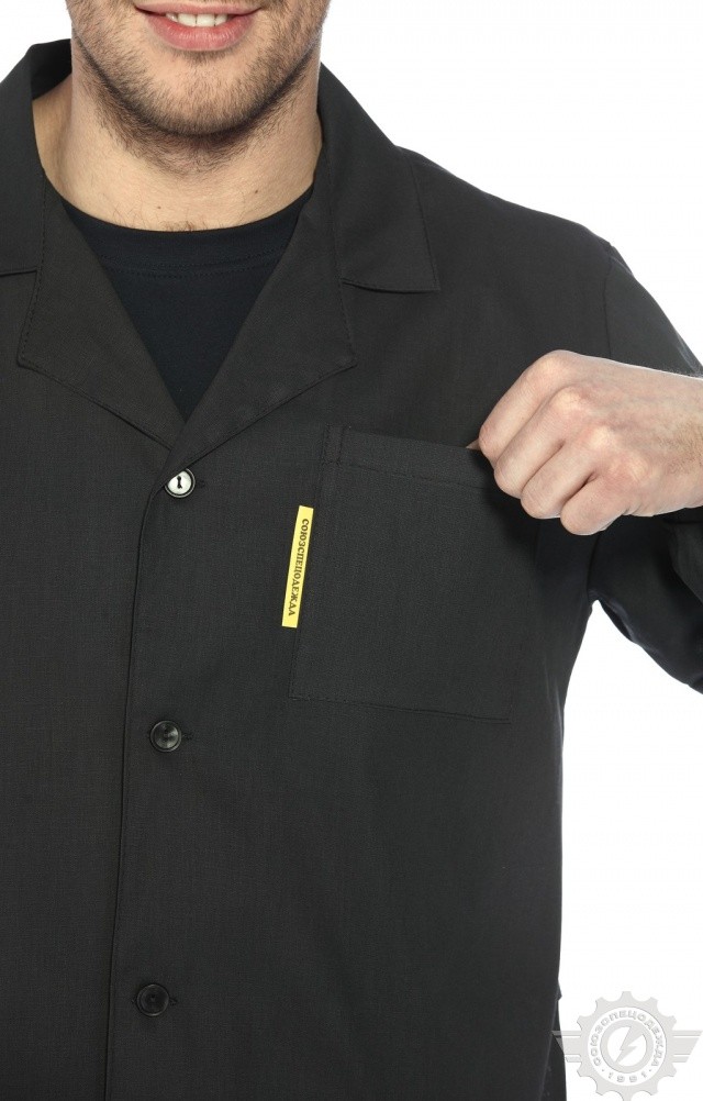 61707 Халат мужской темный  Одежда для обслуживающего персонала  размер 52-54/170-176 Спецодежда  - Вид №8