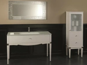 Mobiltesino Лакированная отдельно стоящая тумба под умывальник в современном стиле с ящиками Dedalo Dd 002