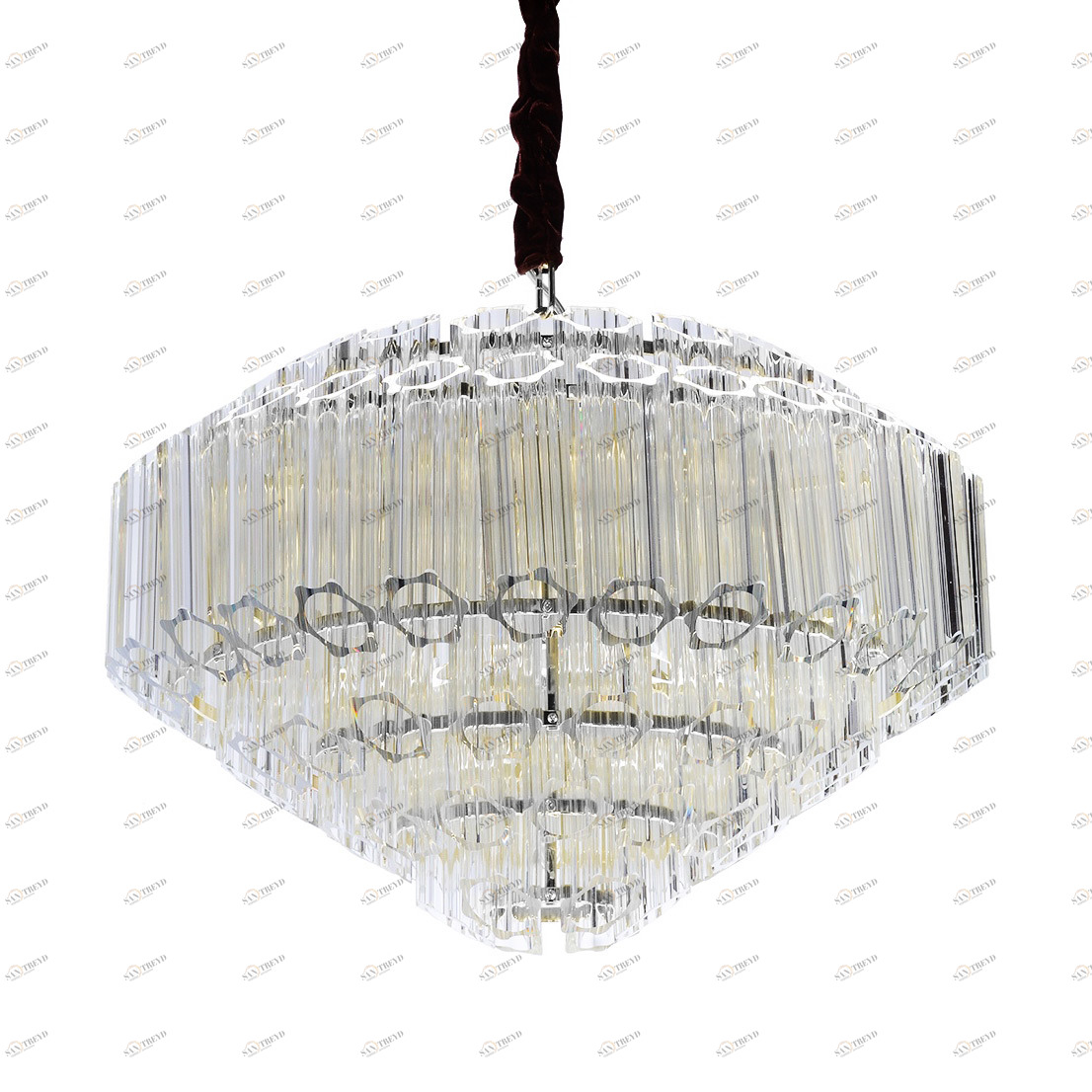 Люстра стеклянная 39х60 см прозрачная Vittoria BRCH9053 DELIGHT COLLECTION ДИЗАЙНЕРСКИЕ 00-3883104 Золото;прозрачный 