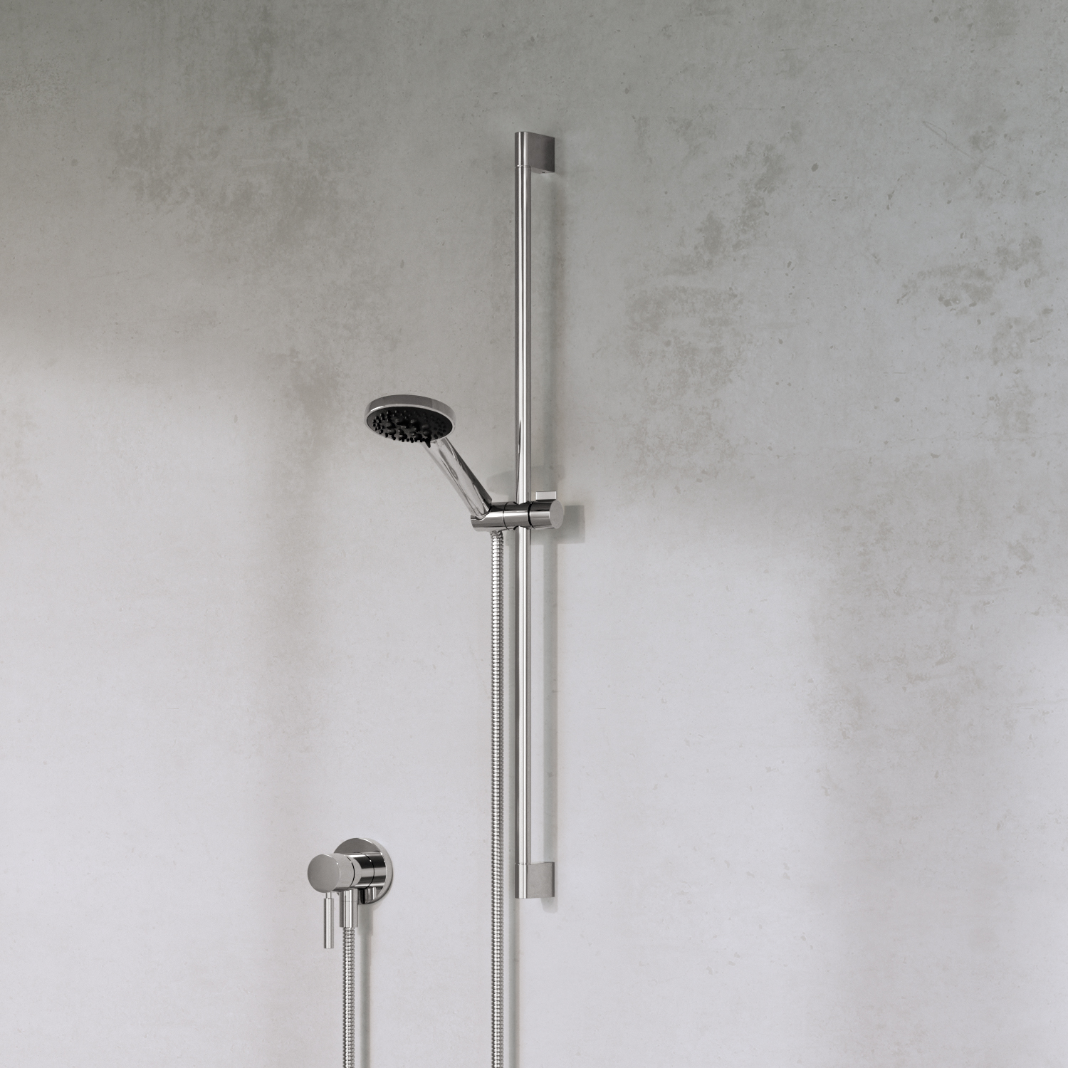 Смеситель однорычажный скрытого монтажа со встроенным душем с душевым набором без ручного душа - Platinum 36013660-08 DornBracht Meta - Вид №1