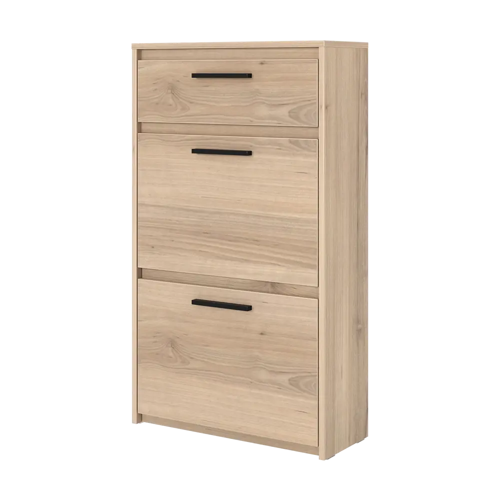 Шкаф для обуви Лион 60x103.9x24 см 2 ящика ЛДСП цвет дуб комано Santreyd STLM-2133195 - Вид №5