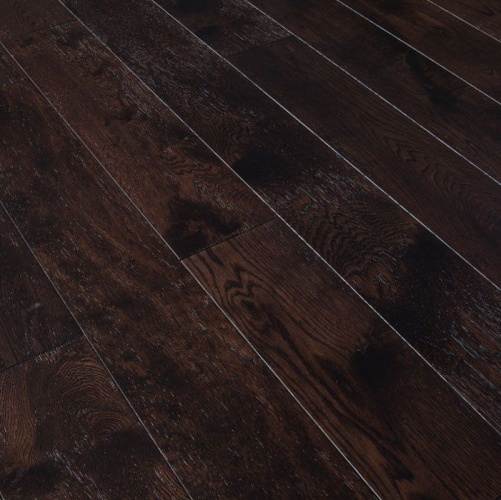 Массивная доска Magestik floor С покрытием Кофе Дуб с брашью (Текстурированная) 300-1800х125 мм MGK Magestic floor 2600300201 - Вид №5