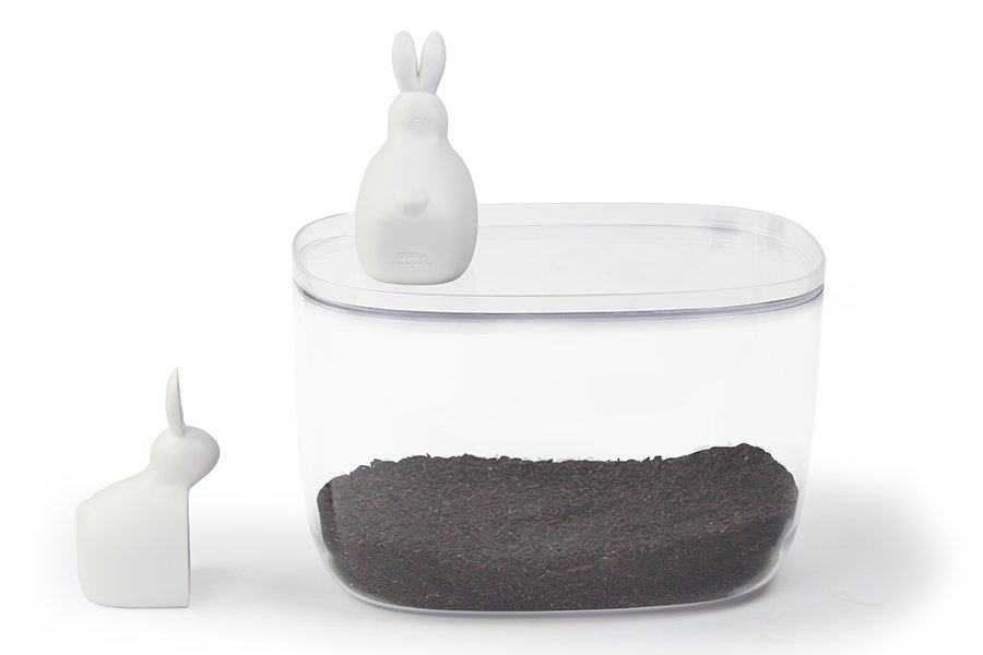Банка с крышкой и мерной ложкой 7 л прозрачная Bella Bunny QUALY  00-3872329 Белый;прозрачный  - Вид №6
