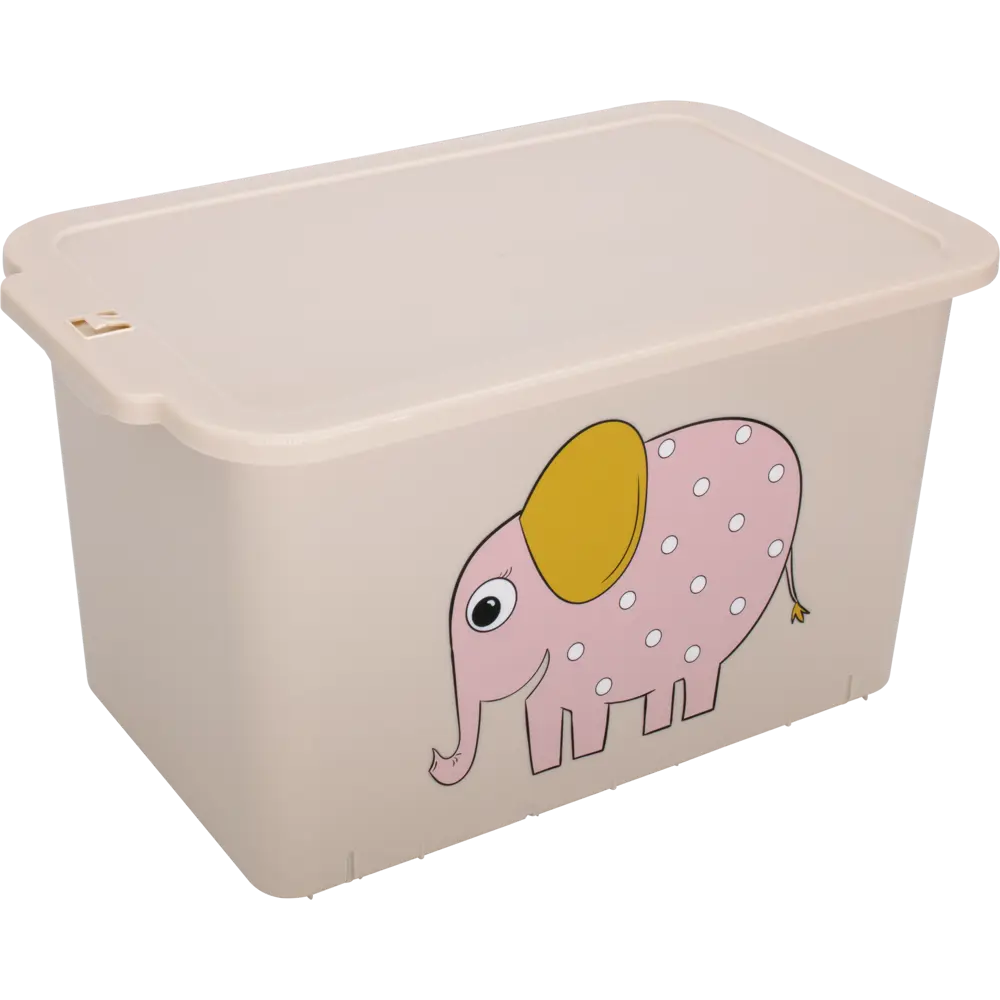 Контейнер Honey Animals Слон 39.5x24.1x23.1 см 15 л полипропилен цвет пудра 83306944 STLM-2173240 Santreyd - Вид №1