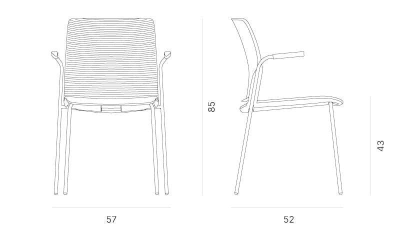 Штабелируемый стул Quadrifoglio Group Design Living ARCH-00023173 - Вид №9