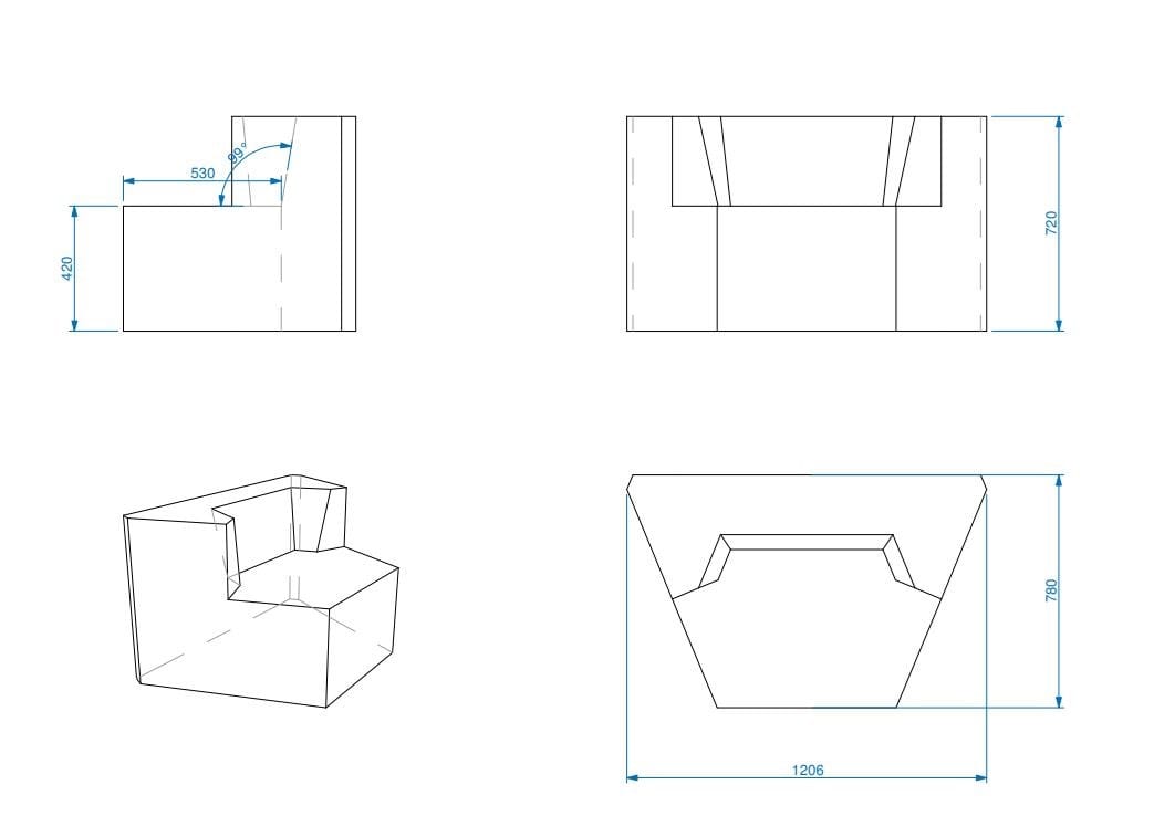 Изогнутый диван для контракта из пены QM Quinze & Milan Scone ARCH-00121831 - Вид №8