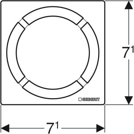 154.311.00.1 Дизайнерская решетка Geberit Circle, 8 х 8 см Geberit  - Вид №2
