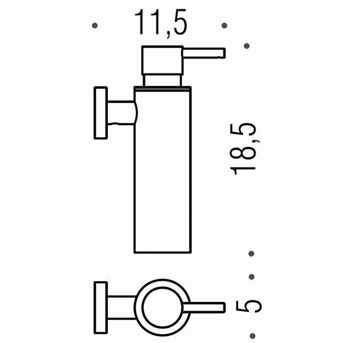 W4981BM W4981 BM Дозатор для жидкого мыла настенный (белый) COLOMBO PLUS Colombo Design - Вид №1