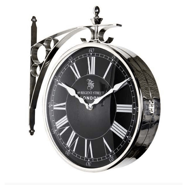 Часы Regent Street L от Eichholtz EICHHOLTZ ДИЗАЙНЕРСКИЕ, EICHHOLTZ 060164 Хром;черный  - Вид №1