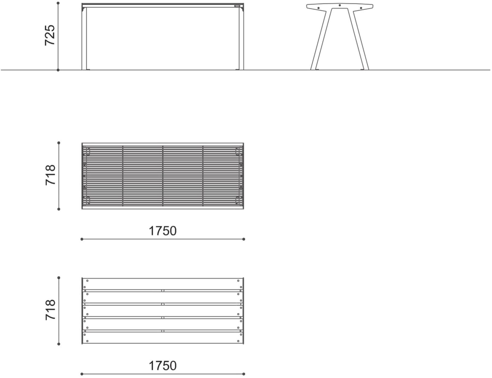 City Design Прямоугольный стол для пикника из стали Noale Noale ta-m - Вид №2