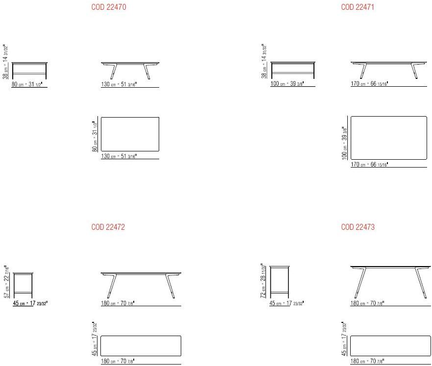 Flexform Прямоугольный мраморный журнальный столик Soffio sun-id-1392420 - Вид №4