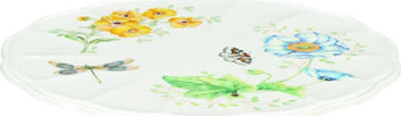 10546680 Lenox Блюдо на ножке Lenox "Бабочки на лугу" 25см Фарфор 