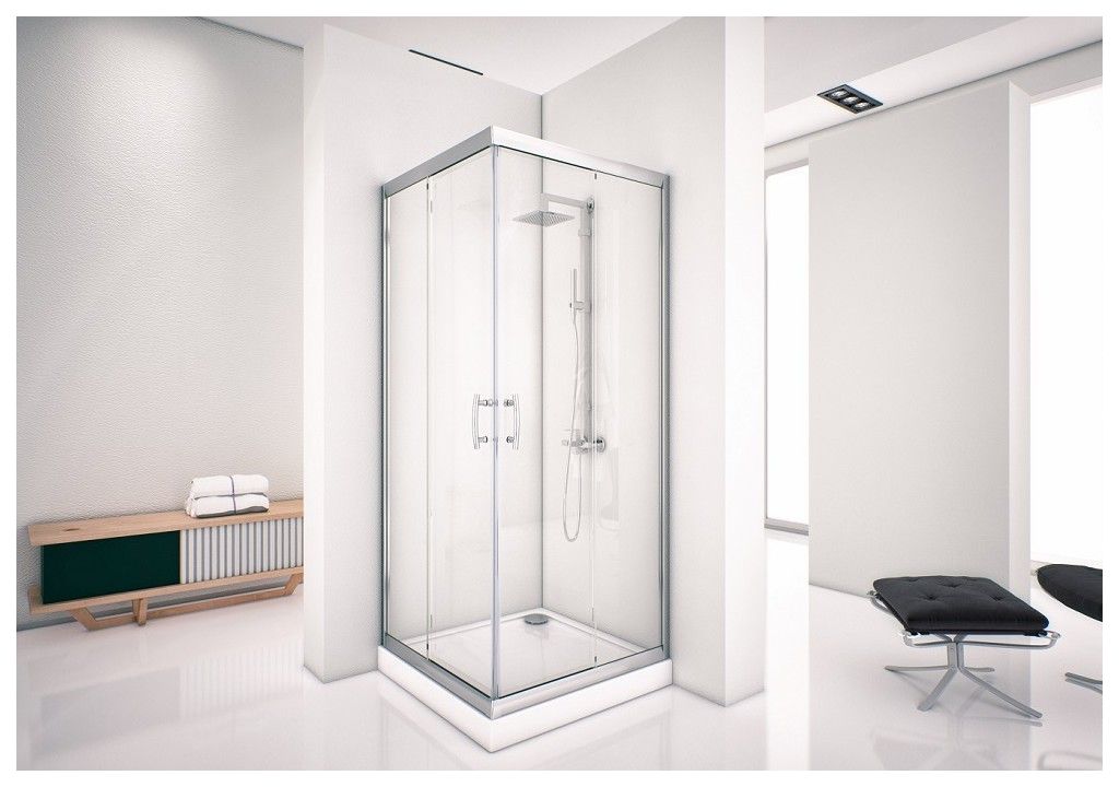 Душевой уголок Aquanet Alfa Cube NAA1142 100x100, прозрачное стекло 00185041 - Вид №5