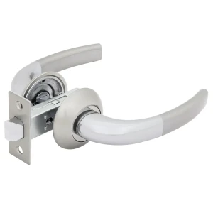 Дверные ручки Фабрика Замков 07L 100 без запирания алюминий гальваническое покрытие цвет матовый никель/хром