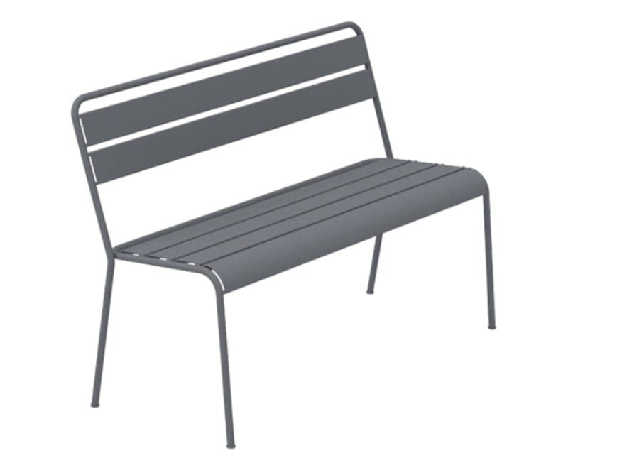 Металлическая штабелируемая садовая скамейка со спинкой Vermobil ARCH-00126375