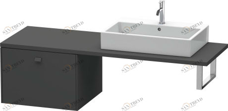 BR513304949 Brioso Шкафчик для консоли Графит матовый, декор Duravit