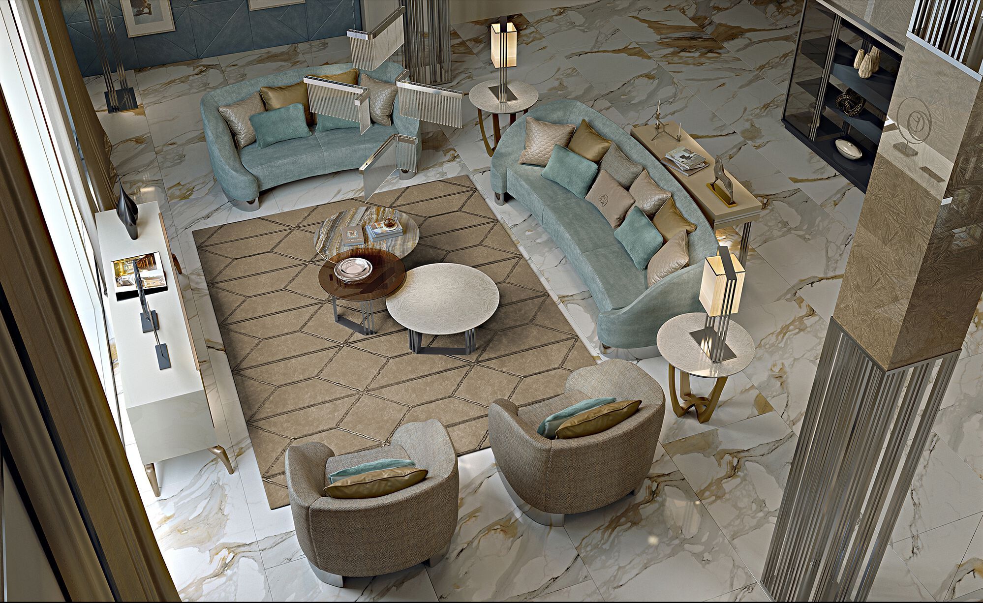 Тканевое кресло с подлокотниками Bizzotto Italia Symphony-Infinity ARCH-00120233 - Вид №2