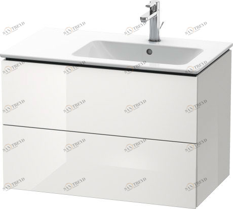 LC629202222 L-Cube Тумбочка подвесная Белый глянцевый декор Duravit